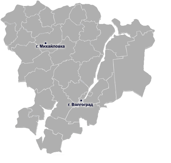 Карта Волгоградской области